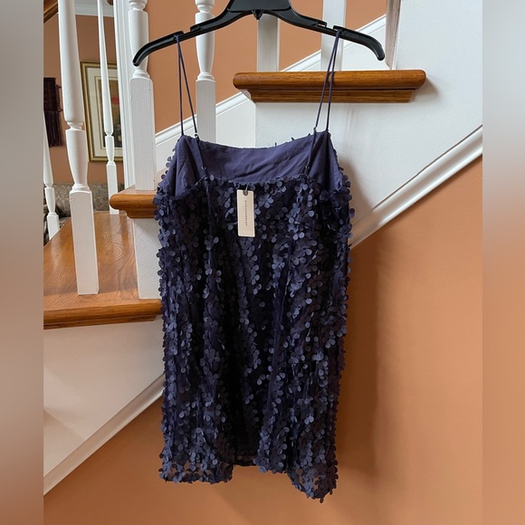 Anthropologie NWT Sz SM 3D floral appliqué dress; side zipper & pockets, lined - Picture 15 of 16